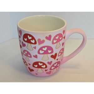 Large Sheffield Home Pink Mushroom Heart Mug Novelty Coffee Cup Valentine's Day